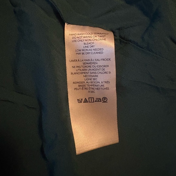 Maeve Anthropologie Teal Silky Buttonfront Shirt Dress Green Multi Floral - Picture 13 of 14